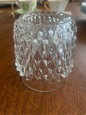 Indiana Glass Clear Diamond-Point Fairy Lamp TOP ONLY